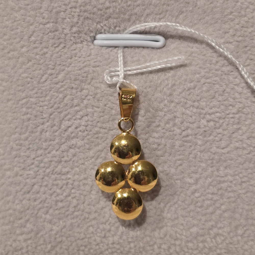 18K Real Gold and Pearl Pendant - Picture 2 of 2